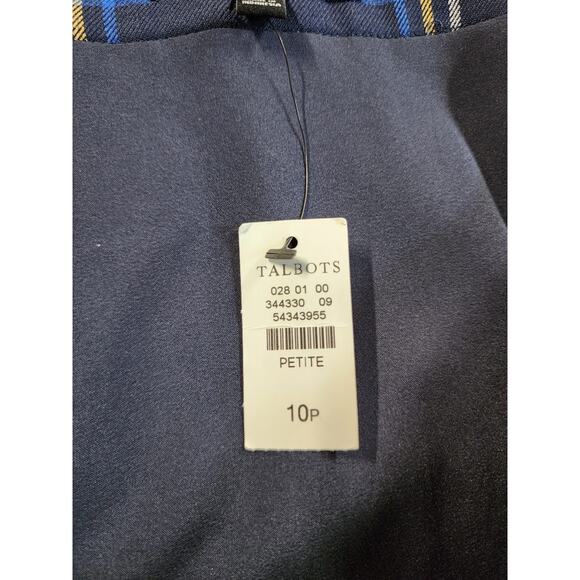 Talbots Tartan Plaid A-Line Skirt Women’s Size 10P Petite Wool Blend School NEW - Picture 3 of 11